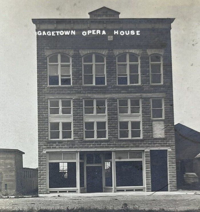 Gagetown Opera House - Old Post Card (newer photo)